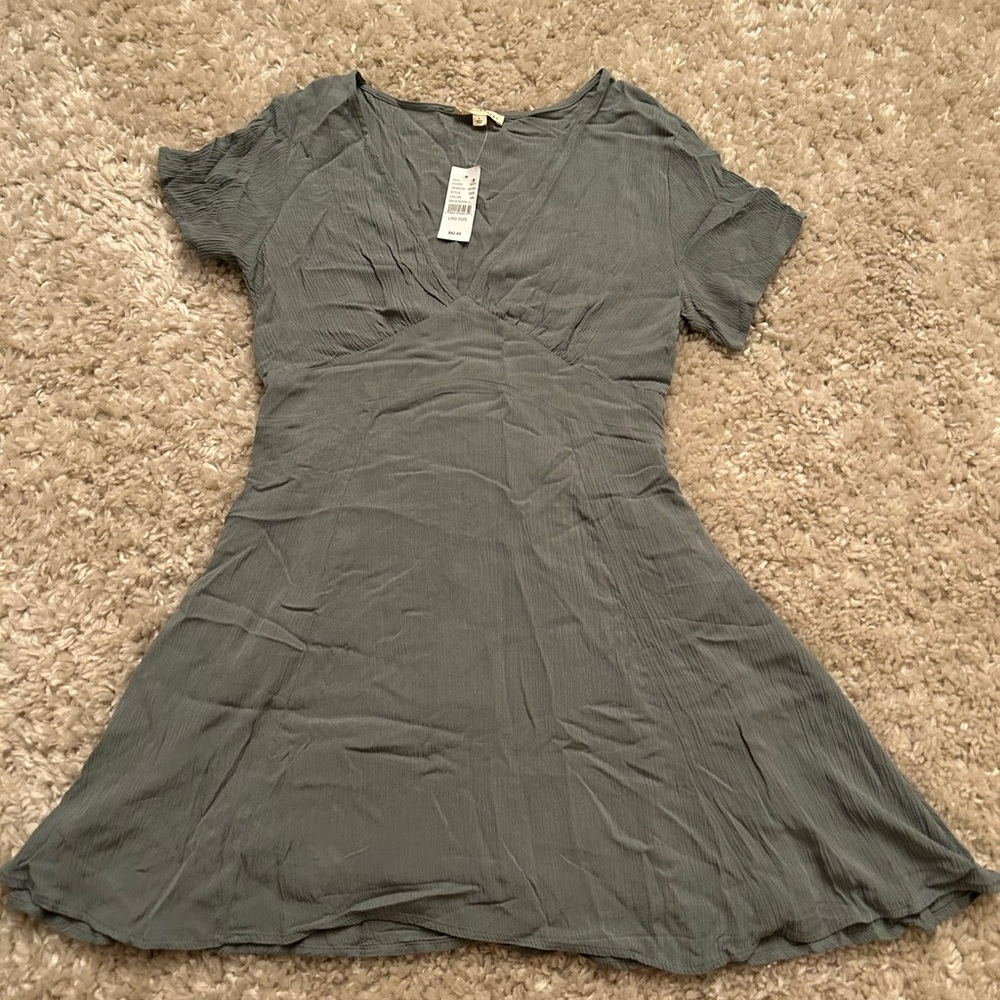 Mini skater dress, size Large, color slate.